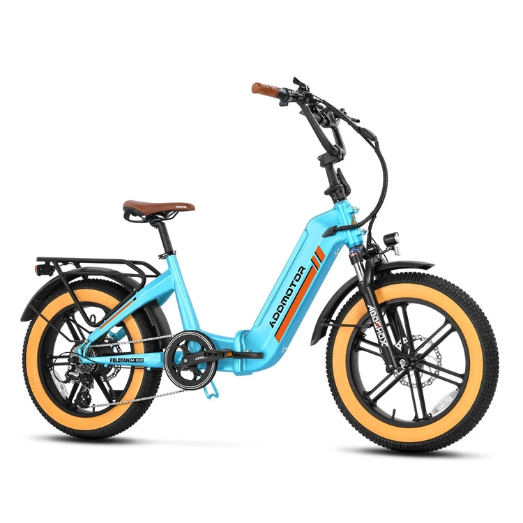Addmotor Electric Bike for Adults, 750W Folding Electric Bike, 20'' Step-Thru Strong Frame Fat Tire M-160 Electric Bicycle 100 Mi Long Range Foldable