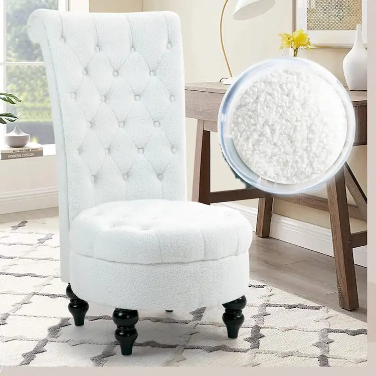 Avawing Set of 2 Throne Royal Chair Thick Padding and Rubberwood Legs