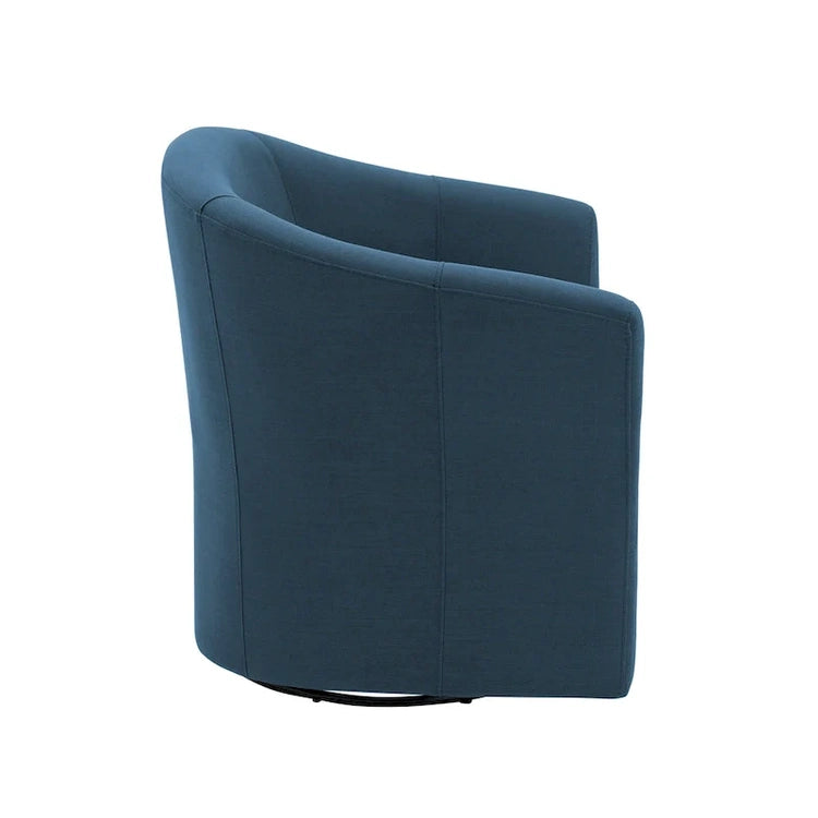 Set of 2 Modern Upholstered Swivel Barrel Chair Living Room Accent Chair