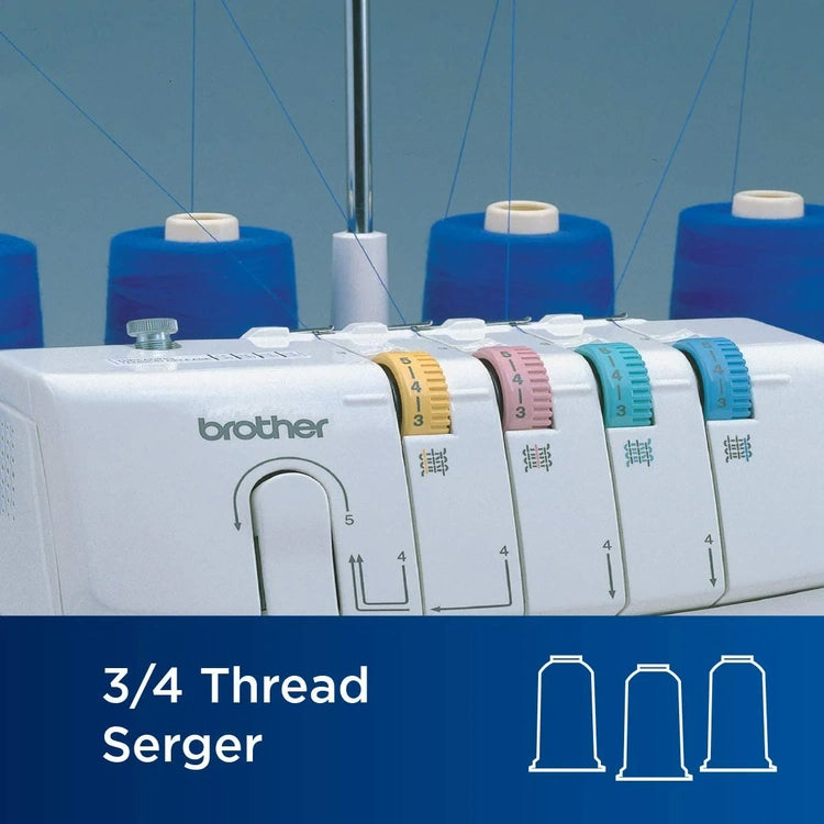 1034D Serger, Heavy-Duty Metal Frame Overlock Machine, 1,300 Stitches per Minute, Removeable Trim Trap, 3 Included Accessory Feet