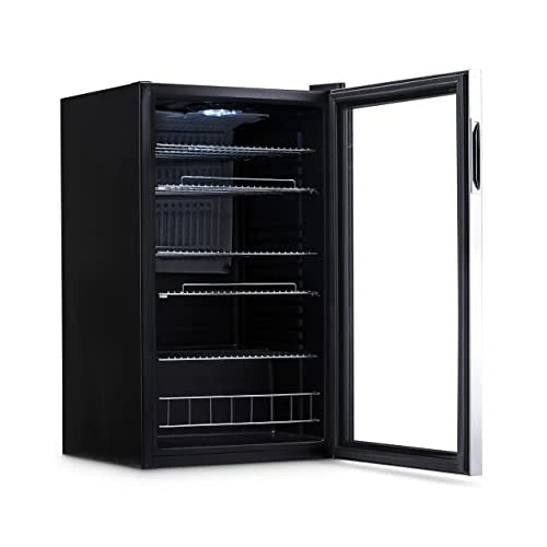 Newair Beverage Refrigerator Cooler, 126 Cans Free Standing with Right Hinge Glass Door