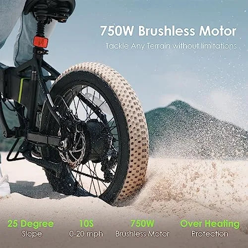 Oraimo 750W-1000W Electric Bike, up to 45 Miles 557Wh Hidden Li-Ion Battery, 7 Speed Gear