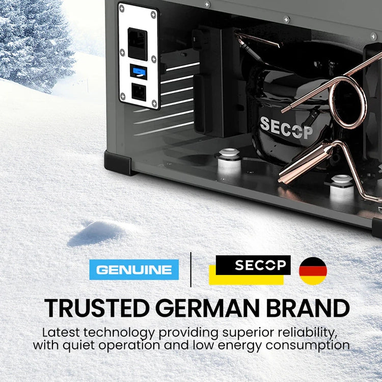 Gecko 75L Dual Zone Portable Fridge/Freezer, Secop German Brand Compressor, for Camping, Car, Caravan