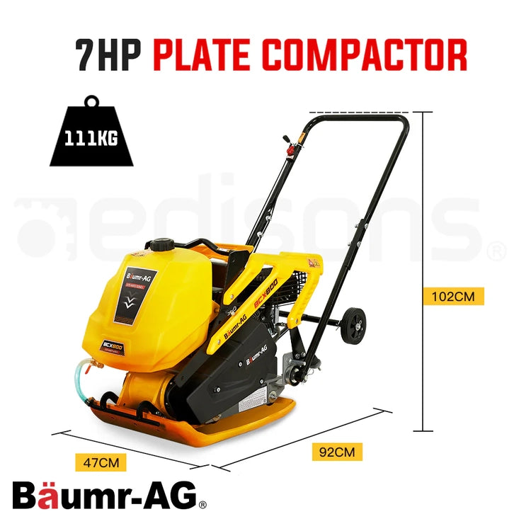 Baumr-Ag 111kg 400x545mm 7.0HP Plate Compactor, Sprinkler System (Bcx-800)