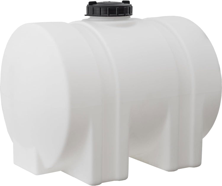 Horizontal Polyethylene Reservoir Water Tank with Legs, 550 Gallon, Made in the Usa, Poly Tank for Water and Non-Flammable Liquids