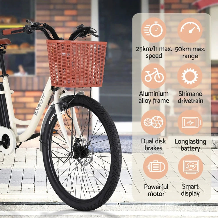 Everfit 26" Electric Bike City Bicycle E-Bike E-Bike Commuter W/Battery Wh