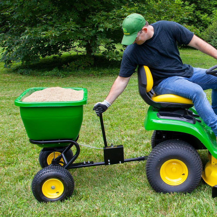 175 Lb Tow-Behind Broadcast Spreader, Rustproof Poly Hopper, Universal Fit