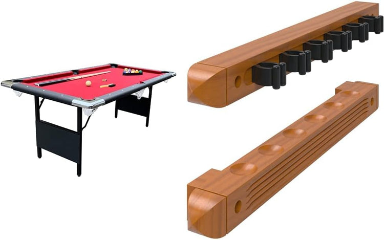 Hathaway Fairmont 6 Ft Portable Pool Table, Adults Folding Billiards Tables for Game Room with Easy Foldable Storage