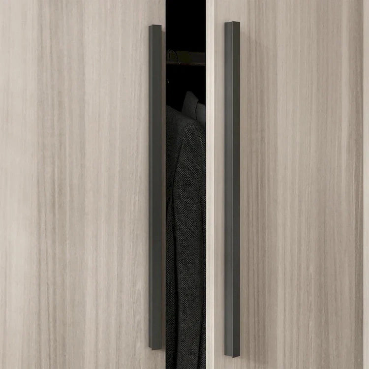 Modern Freestanding Solid Wood Wardrobe Closet with Storage Shelves