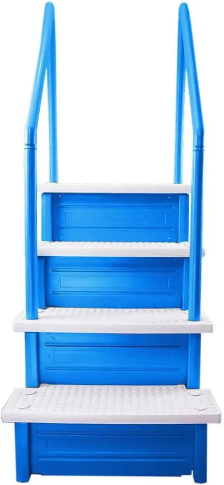 Select Anti-Slip in-Pool Steps, Gray, for Above Ground Swimming Pools, Can Mount to Decks 48" to 54" H, Safety Stairs Capacity up to 300 Lbs