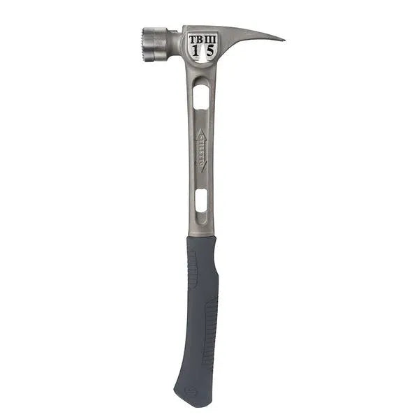 Stiletto TB3MC 15 Oz Ti-Bone Iii Titanium Hammer with Milled Face Curved Handle
