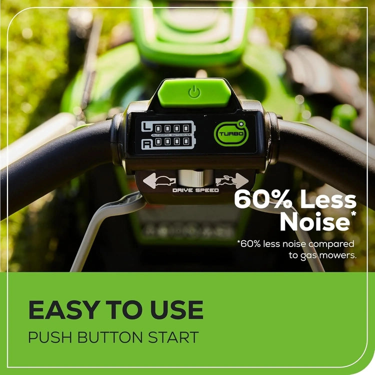 60V 21" Cordless (Self-Propelled) Lawn Mower, 2 X 4.0Ah Batteries and Dual Port Rapid Charger