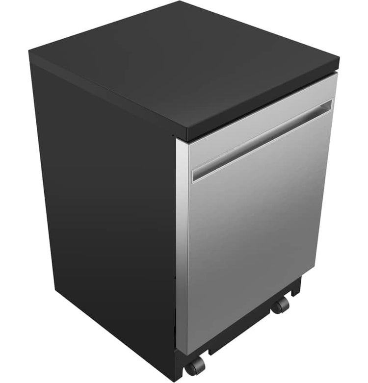24 Stainless Steel Portable Dishwasher with Sanitize Cycle
