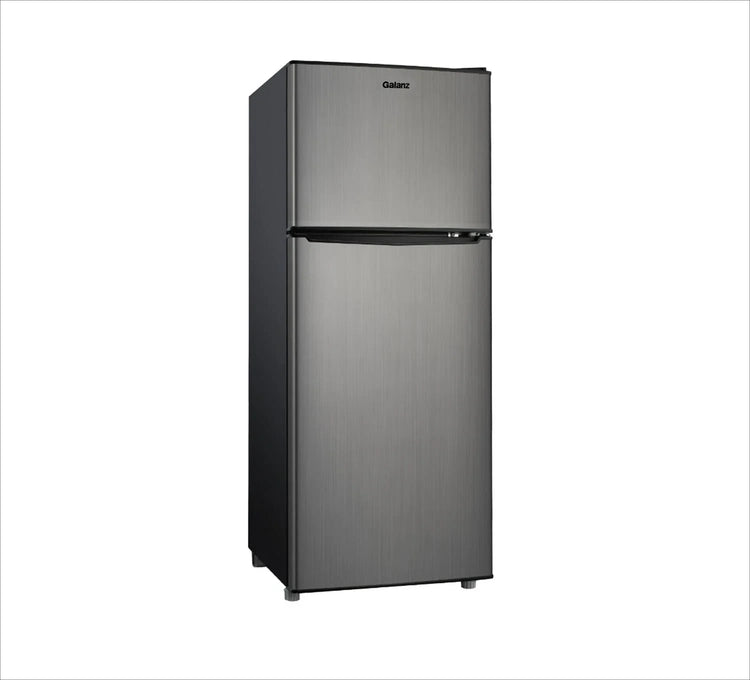 Galanz 4.6. Cu. Ft. Two Door Mini Refrigerator with Freezer, Stainless Steel