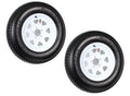 2-Pack Trailer Tire on Rim ST205/75D15 205/75 D 15 In. Lrc 5 Hole White Spoke