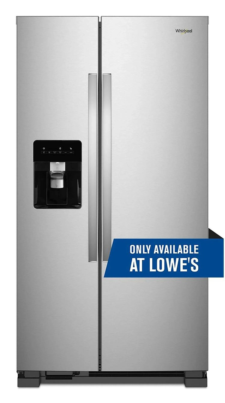 36-Inch Wide Side-by-Side Refrigerator - 24 Cu. Ft.. Stainless Steel