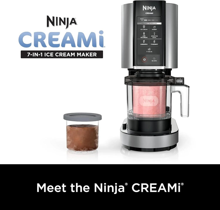 Ninja NC301 Creami Ice Cream Maker, for Gelato, Mix-Ins, Milkshakes, Sorbet, Smoothie Bowls & More, 7 One-Touch Programs