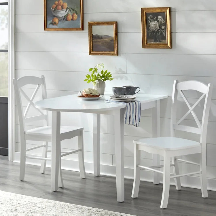 Simple Living Country Cottage Drop Leaf 3-Piece Dining Set