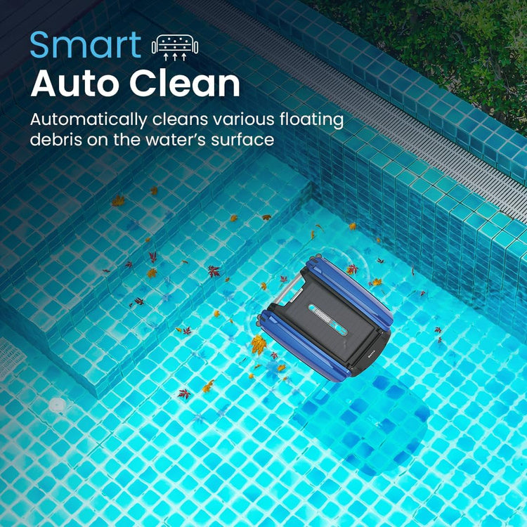 Betta Se Solar Powered Automatic Robotic Pool Surface Skimmer Cleaner with 30-Hour Continuous Cleaning Battery Power and Re-Engineered Twin Salt