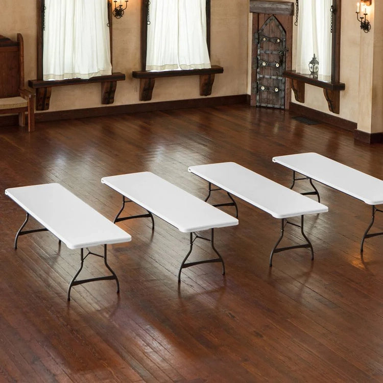 Lifetime 4-Pack Commercial Stacking 8 Ft Folding Table - White (80344)