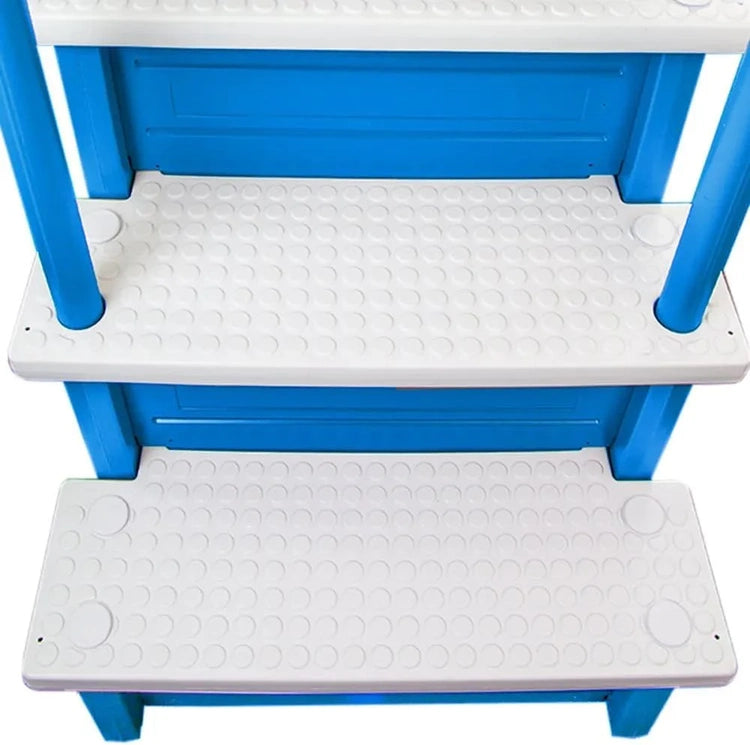 Select Anti-Slip in-Pool Steps, Gray, for Above Ground Swimming Pools, Can Mount to Decks 48" to 54" H, Safety Stairs Capacity up to 300 Lbs