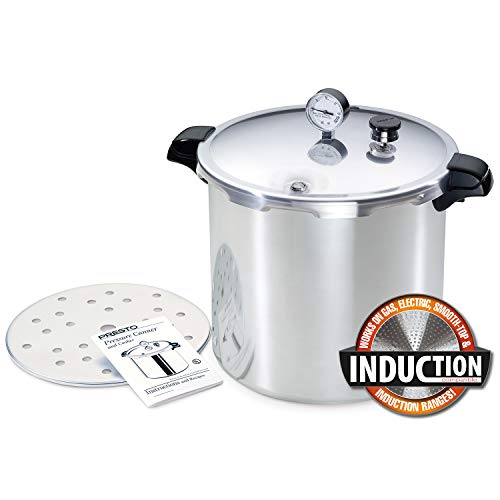 Presto 01784 23 Quart Induction Compatible Pressure Canner, Silver, Aluminum, Home & Kitchen