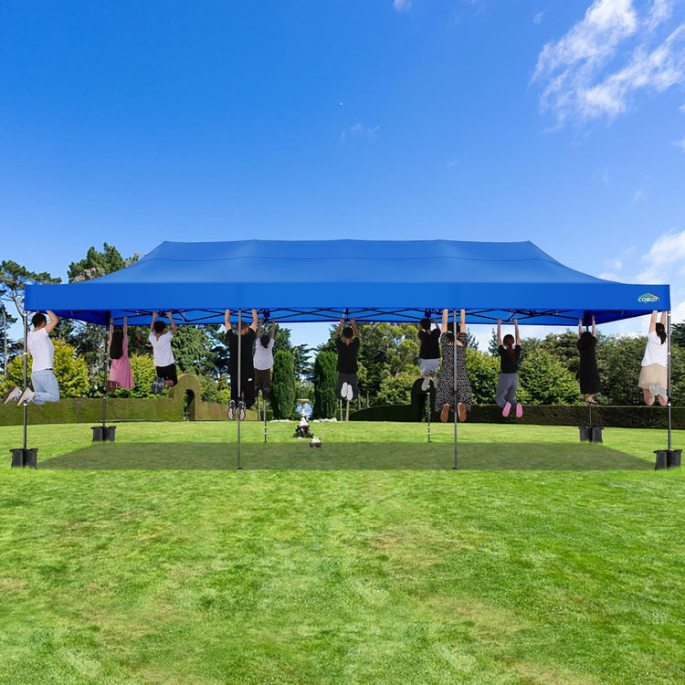 Cobizi 10x20 Heavy Duty Pop up Canopy Tent with 6 Sidewalls Easy up Commercial Outdoor Canopy Wedding Party Tents