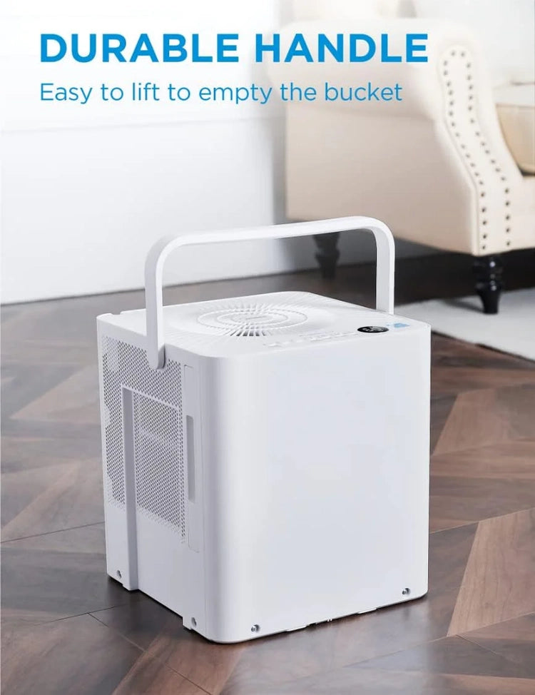Midea Cube 35 Pint Dehumidifier for Basement and Rooms at Home for up to 3,500 Sq. Ft., Smart Control, Compatible with Alexa (White)