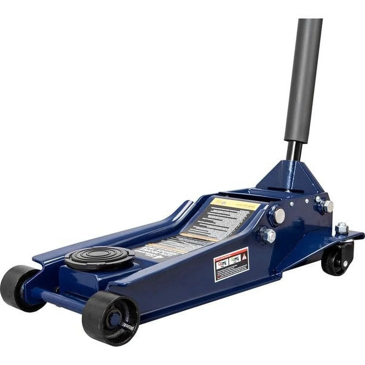 4 Ton Heavy Duty Low Profile Hydraulic Floor Jack Speedy Lift Garage Car Jack, Blue, W847U