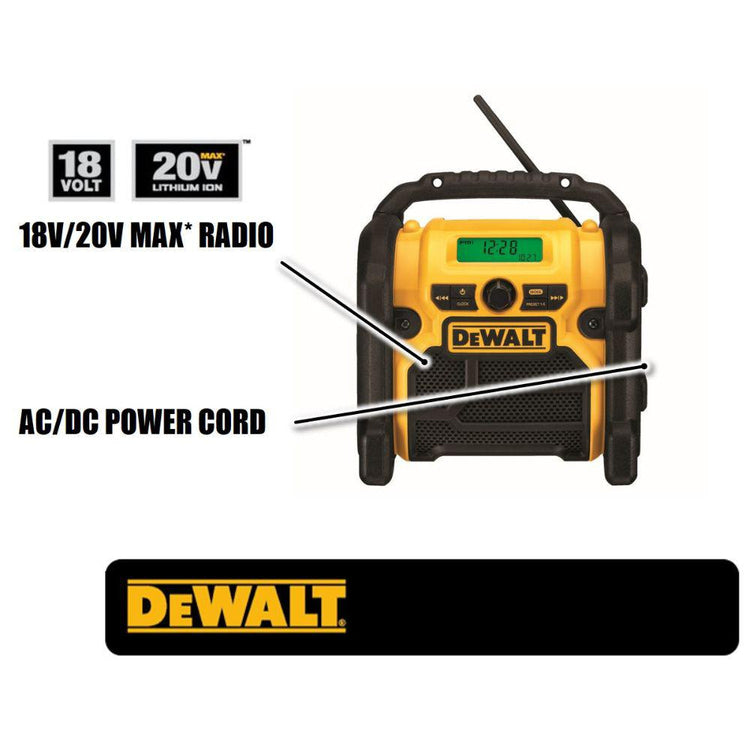 20-Volt Max Compact Corded/Cordless Worksite Radio