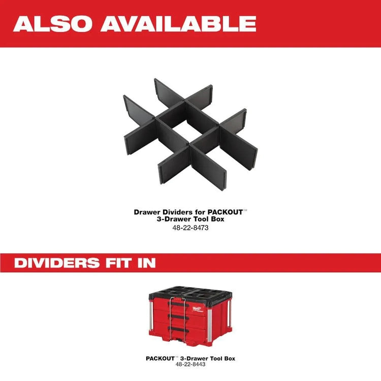 Mw Packout 3-Drawer Tool Box 48-22-8443