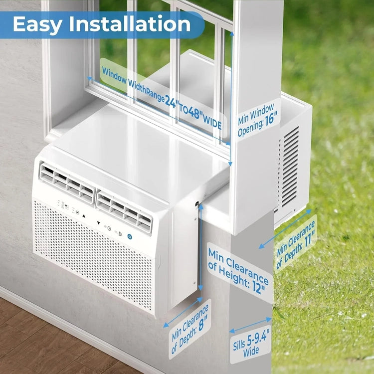 Antarctic Star U-Shaped Air Conditioner Window 12000BTU Window Air Conditioner Cools