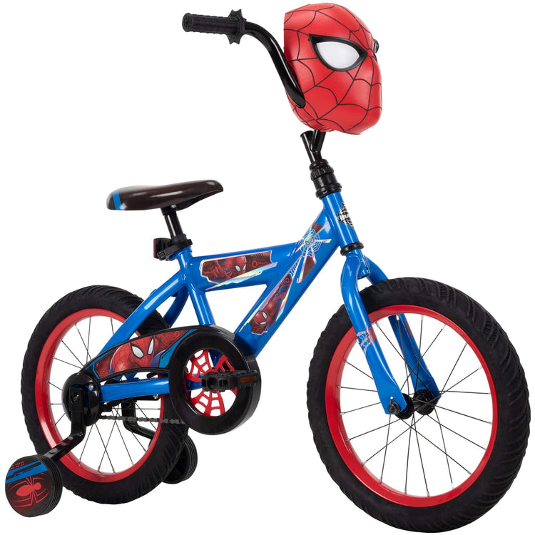 Huffy Marvel Spider-Man Kids Bike, 16'' Wheels, Ages 3+, Training Wheels, Steel Frame, Coaster Brake