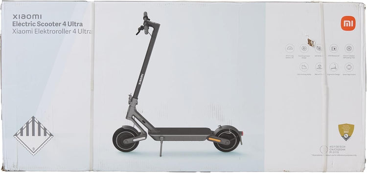 Xiaomi E-Scooter with German Road Legal (Max 20 Km/H, up to 70 Km Range & 25 Percent Incline, Pneumatic Tyres, Dual Brakes, Display, Aluminium Body