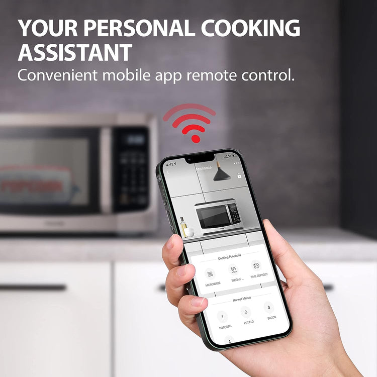 Toshiba 4-in-1 Ml-EC42P(SS) Countertop Microwave Oven, Smart Sensor, Convection, Air Fryer Combo, Mute Function, Position Memory 13.6" Turntable