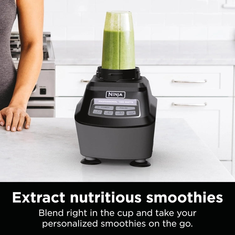 Ninja Mega Kitchen System, 1500-Watt, 72-Ounce Full-Size Blender and 8-Cup Food Processor with (2) 16-Ounce to-Go Cups