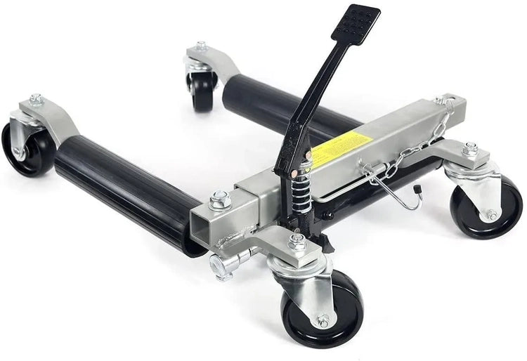 Stark Set of (4) Wheel Dolly Car Skates Vehicle Positioning Hydraulic Tire Jack Truck RV Trailer Pick up Dolly Ratcheting Foot Pedal, 1500LBS