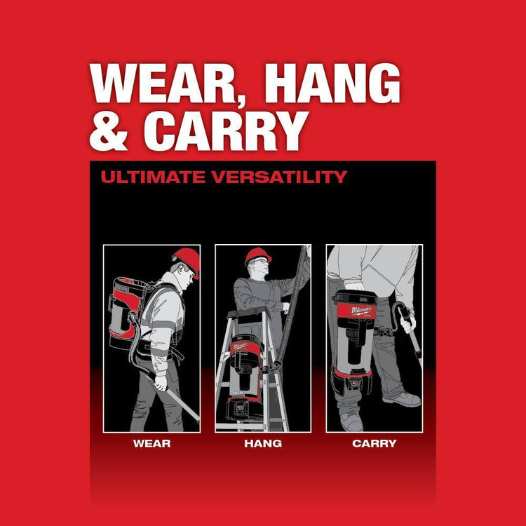 0885-20-48-11-1850 M18 Fuel 1 Gal. 18-Volt Lithium-Ion Brushless Cordless 3-in-1 Backpack Vacuum W/5.0Ah Battery