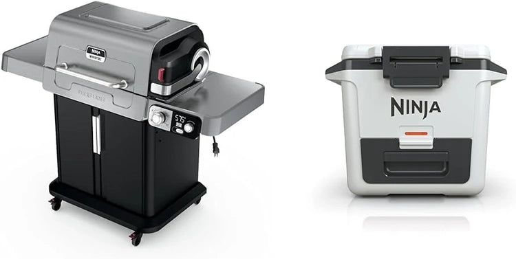 Ninja Flexflame, Grill and Smoker, Electric and Propane Grill, Roaster, BBQ Grill, 5-in-1 Cooking System, 3 Burner, Digital Control, Outdoor Cooking