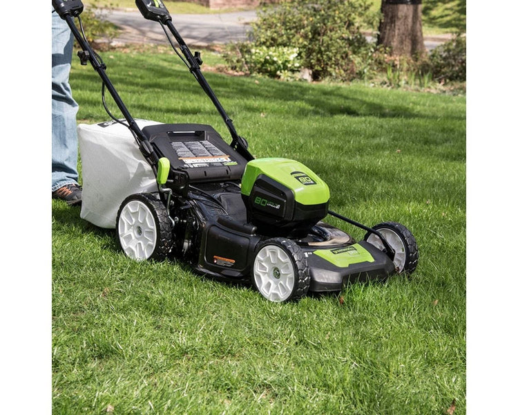 80V Cordless 21'' Self-Propelled Brushless Lawn Mower, Greenworks