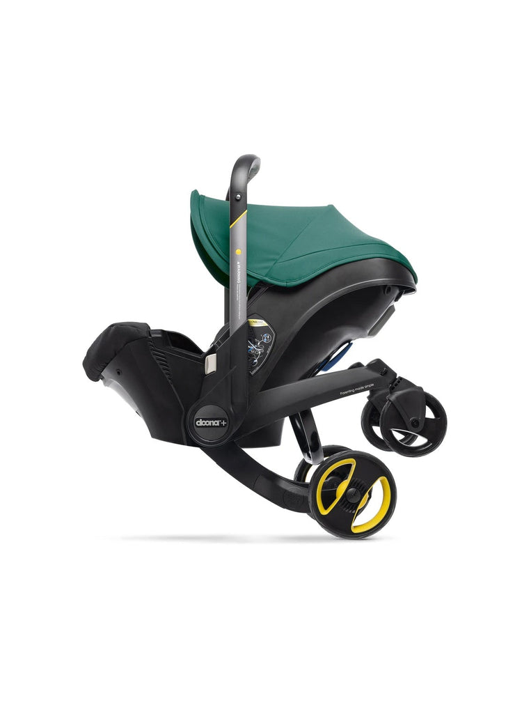 Infant Car Seat Stroller with Latch Base - Midnight Edition, Car to Stroller in Seconds, Aircraft Approved, Includes Essentials Bag