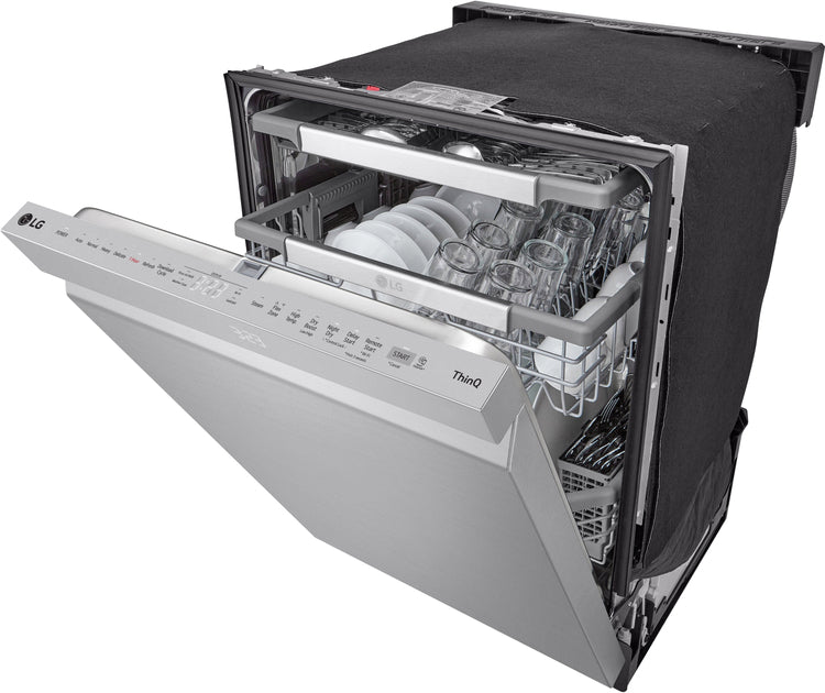 24'' Top Control Smart Built-in Stainless Steel Tub Dishwasher with 3rd Rack, Quadwash Pro and 42dba - Stainless Steel