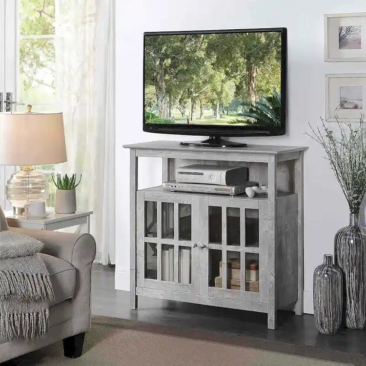 Convenience Concepts Big Sur Highboy 40 Inch TV Stand with Storage Cabinets